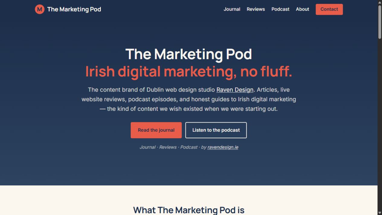 TheMarketingPod.ie journal homepage